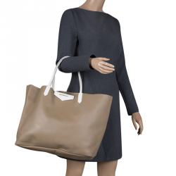 Pre Owned Givenchy Beige Leather Large Antigona Shopping Tote