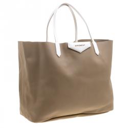 Pre Owned Givenchy Beige Leather Large Antigona Shopping Tote