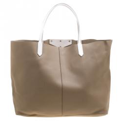 Pre Owned Givenchy Beige Leather Large Antigona Shopping Tote
