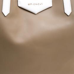 Pre Owned Givenchy Beige Leather Large Antigona Shopping Tote