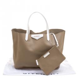 Pre Owned Givenchy Beige Leather Large Antigona Shopping Tote