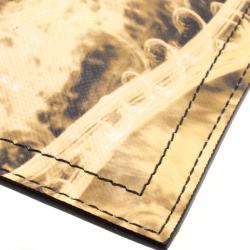 Pre Owned Givenchy Yellow/Black Flames Print Antigona Zip Pouch 