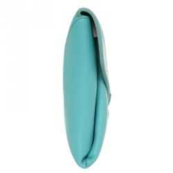 Pre Owned حقيبة كلتش جيفنشي مظروف انتيغونا جلد ماعز حُبيبي سابمارين سماوية