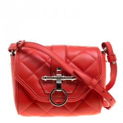 Givenchy Red Quilted Leather Small Obsedia Crossbody Bag