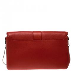 Givenchy Red Leather Obsedia Chain Clutch