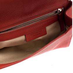 Givenchy Red Leather Obsedia Chain Clutch