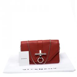 Givenchy Red Leather Obsedia Chain Clutch