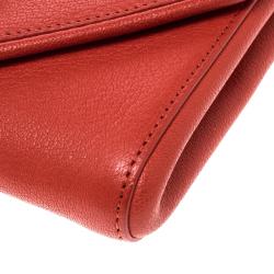 Givenchy Red Leather Obsedia Chain Clutch
