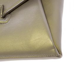 Pre Owned Givenchy Gold Leather Medium Envelope Antigona Clutch
