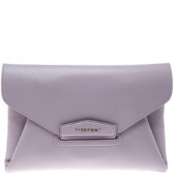 Givenchy Lilac Leather Medium Envelope Antigona Clutch