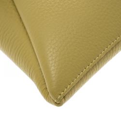 Pre Owned Givenchy Lemon Yellow Leather Medium Envelope Antigona Clutch