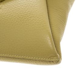 Pre Owned Givenchy Lemon Yellow Leather Medium Envelope Antigona Clutch