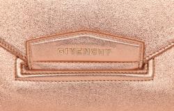 Pre Owned Givenchy Shining Pink Grained Goatskin Leather Antigona Envelope Clutch