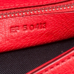 Pre Owned Givenchy Red Leather Obsedia Chain Clutch