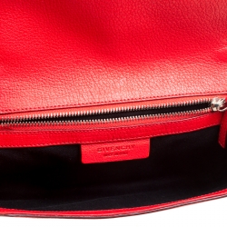 Pre Owned Givenchy Red Leather Obsedia Chain Clutch