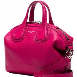 Givenchy Fuchsia Leather New Micro Nightingale Top Handle Bag