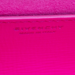 Pre Owned Givenchy Hot Pink Leather Micro Pandora Box Chain Bag