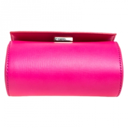 Pre Owned Givenchy Hot Pink Leather Micro Pandora Box Chain Bag