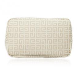 Pre Owned Givenchy Beige and White Monogram Shoulder Bag