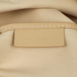 Pre Owned Givenchy Beige and White Monogram Shoulder Bag