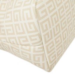 Pre Owned Givenchy Beige and White Monogram Shoulder Bag