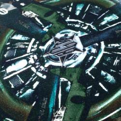 Pre Owned Givenchy Fighter Plane and Stars-Print Canvas Clutch