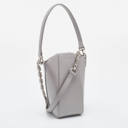 Givenchy Grey Leather Mini Antigona Vertical Crossbody Bag
