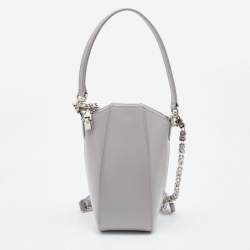 Givenchy Grey Leather Mini Antigona Vertical Crossbody Bag