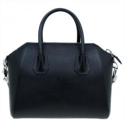 Pre Owned Givenchy Black Small Goatskin Antigona Satchel