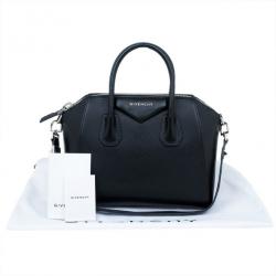 Pre Owned Givenchy Black Small Goatskin Antigona Satchel