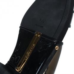 Givenchy Black PVC Embellished Heel Sandals Size 37.5
