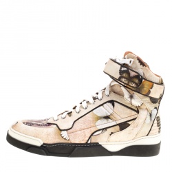 Givenchy Multicolor Butterfly Print Leather Tyson High Top Sneakers Size 40.5