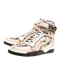 Givenchy Multicolor Butterfly Print Leather Tyson High Top Sneakers Size 40.5
