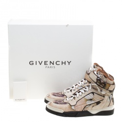 Givenchy Multicolor Butterfly Print Leather Tyson High Top Sneakers Size 40.5
