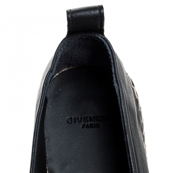Givenchy Black Leather Star Espadrille Flats Size 40