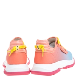 مملوكة مسبقًا Givenchy Multicolor Fabric and Leather Spectre Degrade Low Top Sneakers Size 38