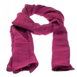 Pre Owned Givenchy Pink Floral Silk Jacquard Scarf