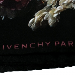 Givenchy Black Degrade Roses Faded Printed Silk Square Scarf