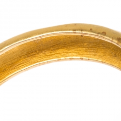 Givenchy Gold Tone Logo Bangle