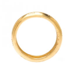 Givenchy Gold Tone Logo Bangle
