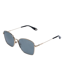 Givenchy Gold/Grey Silver Mirrored GV7092/S J5GT4 Square Sunglasses