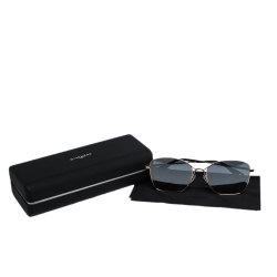 Givenchy Gold/Grey Silver Mirrored GV7092/S J5GT4 Square Sunglasses