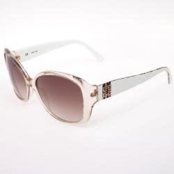 Pre Owned Givenchy White Squared Cat Eye Womens Sunglasses