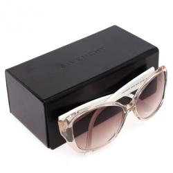 Pre Owned Givenchy White Squared Cat Eye Womens Sunglasses