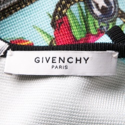 Pre Owned Givenchy Floral Printed Knit Sleeveless Bodycon Dress M