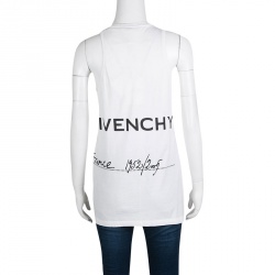 Pre Owned Givenchy White Cotton Oversized Maison Tank Top M
