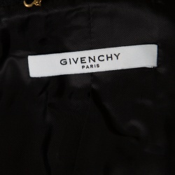 مملوكة مسبقًا Givenchy Black Wool Cropped Military Jacket S