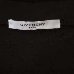 Givenchy Black Stretch Knit Asymmetric Hem Techno Cady Skirt M