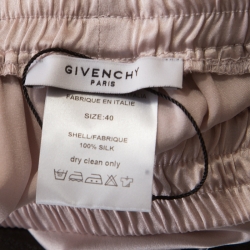 Givenchy Dusty Rose Satin Silk Elasticized Waist Straight Fit Pants M