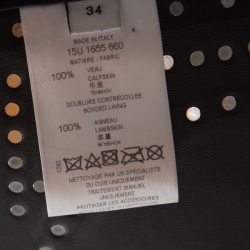 Givenchy Colorblock Paneled Studded Leather Backless Vest S